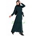 Long Cardigan Abaya- Bottle Green Long Cardigan Abaya- Bottle Green